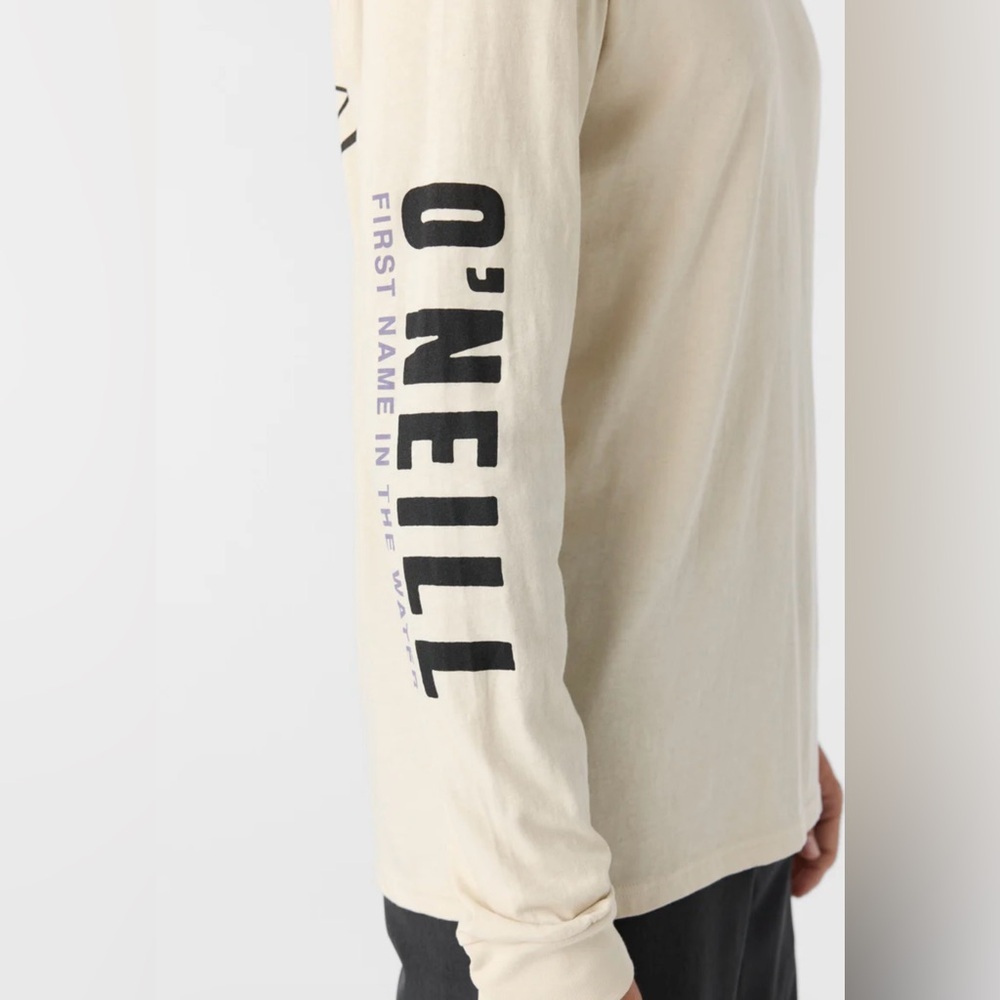 O’Neill EVENTIDE STANDARD FIT LONG SLEEVE TEE - Men’s LT KHAKI Size Small - Picture 3 of 9
